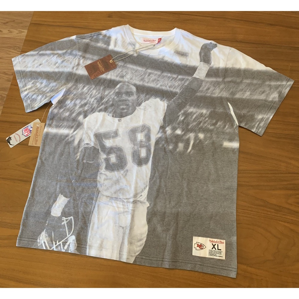 Mitchell & Ness NEW Derrick Thomas KC Chiefs T-Shirt Mens XL AOP 4th & Goal